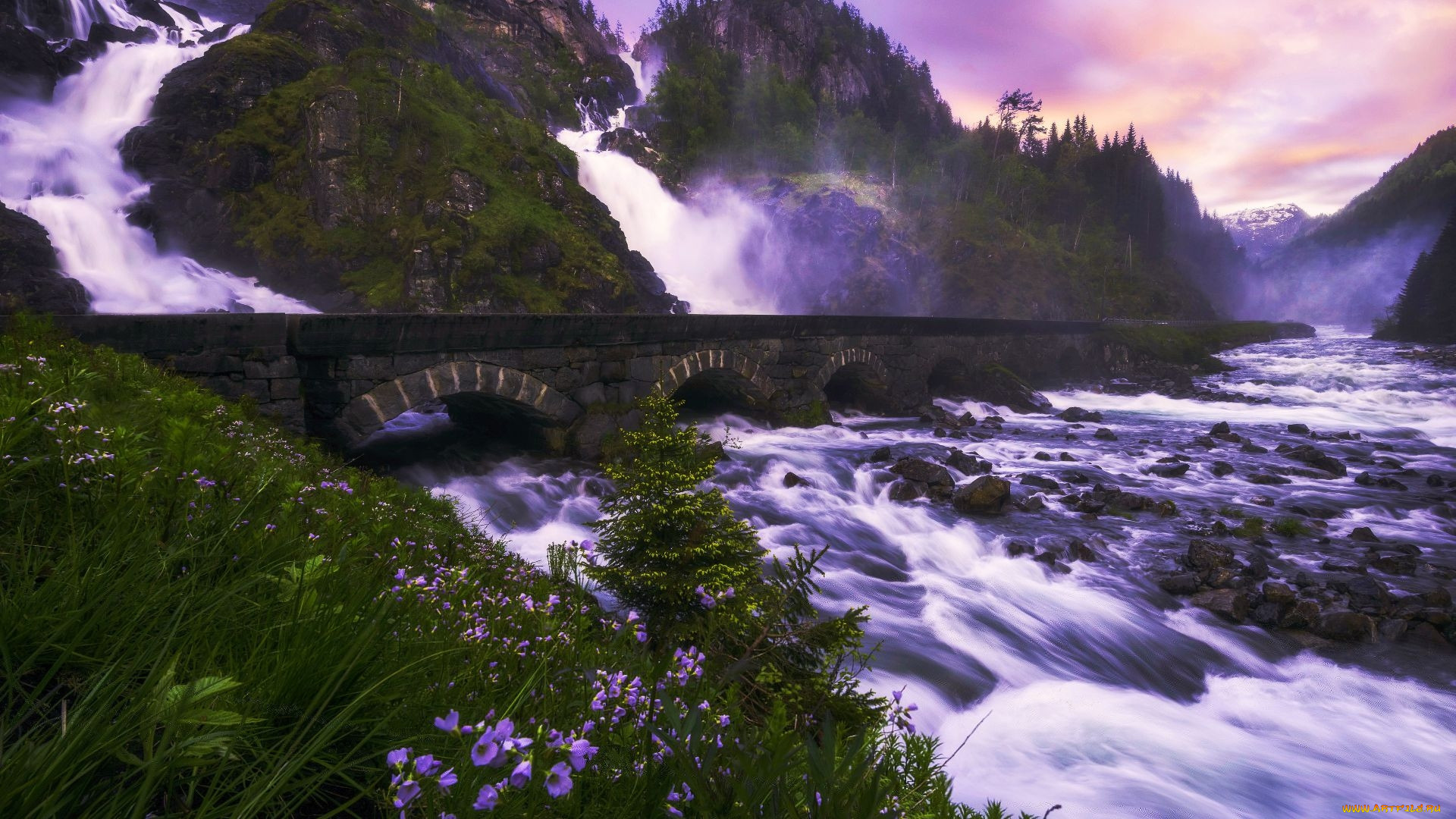 latefossen waterfall, odda valley, norway, , - , latefossen, waterfall, odda, valley